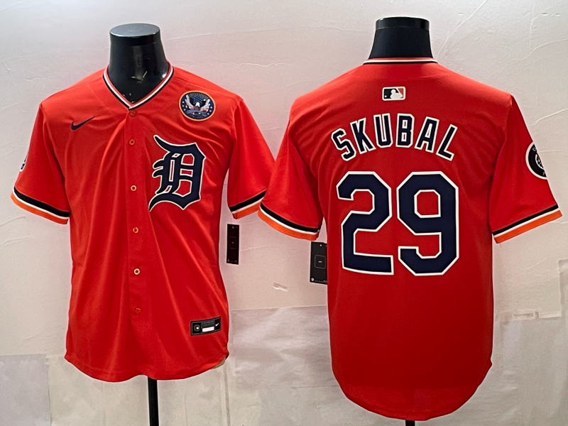 Men Detroit Tigers #29 Skubal orange Game Nike MLB Jersey 20260320006